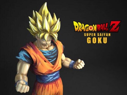 super saiyan Goku modelo stl anime Dragão bola 3d print model - Mito3D