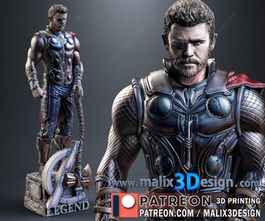 Thor modèle stl merveille 3d print model - Mito3D