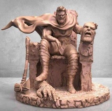 thor in throne model stl home marvel 3d print model - Mito3D