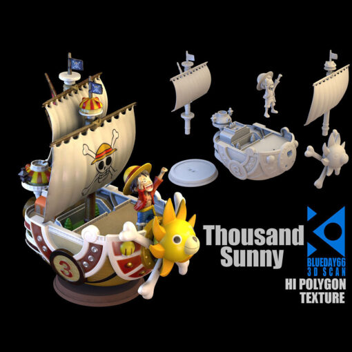 thousand sunny luffy able model stl home anime one piece 3D print model - Mito3D