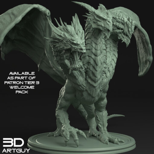 encabeçado Dragão 3dartguy casa miniaturas 3D print model - Mito3D