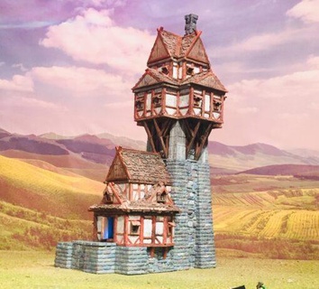 tower gamescape3d home miniatures 3d print model - Mito3D