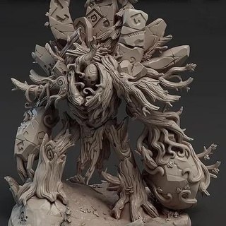 hombre árbol modelo stl miniaturas titán fragua 3d print model - Mito3D