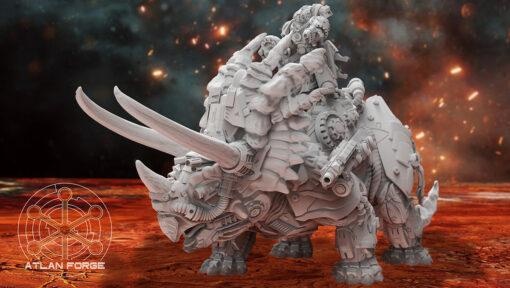 Triceratops Atlanta dövme minyatürler 3d print model - Mito3D