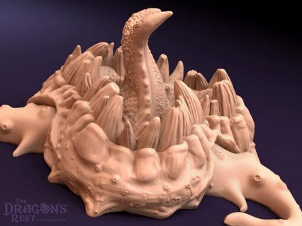 trihex citadel relentless blight dragon rest miniatures dragon's 3d print model - Mito3D