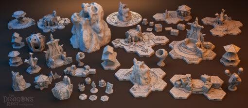 trihex citadel summoning dragon rest miniatures dragon's 3d print model - Mito3D