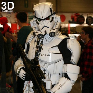 variante estrella guerras Stormtrooper cuerpo armadura traje modelo stl 3d impresión 3d print model - Mito3D
