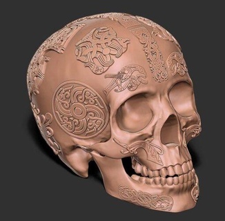 vichingo cranio ing modello stl 3d Stampa 3d print model - Mito3D