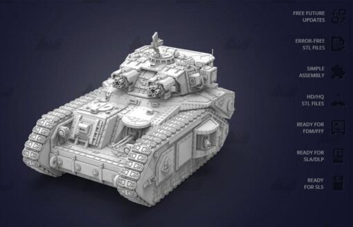 vulcan heavy armor tank 3D print model - Mito3D