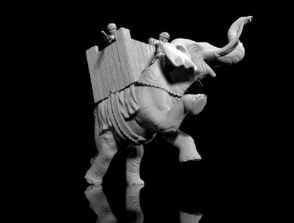 guerra elefante+donna fallimento madox storico casa miniature 3d print model - Mito3D