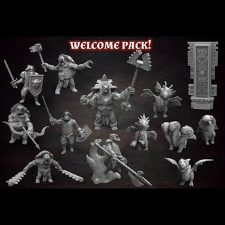 welcome pack red clay collectibles home miniatures 3d print model - Mito3D