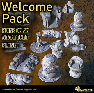 welcome pack sawant3d home miniatures 3d print model - Mito3D