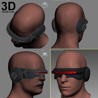 xmen cyclops laser beam visor glasses able model stl home 3d print 3d print model - Mito3D