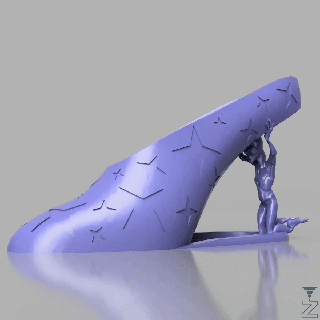 'cosplay cosmos' - ladies high heel alien support Shoes & Accessories 3d print model - Mito3D