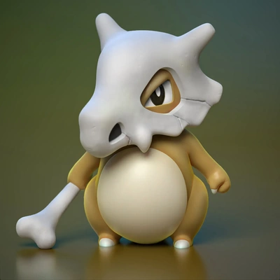 104 cubone stl expediente 3d modelos descargar crealidad nube 3d print model - Mito3D