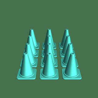 12 cones Others 3d print model - Mito3D