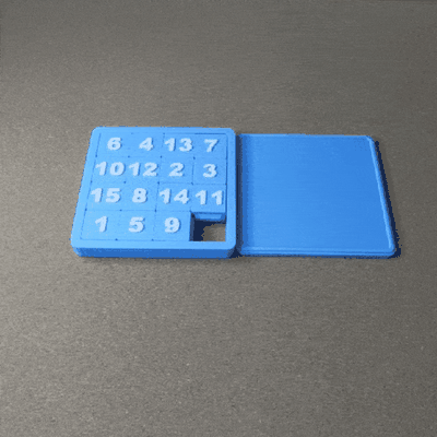 15 puzzle 3d modelle download realität wolke rätsel brain teasers 3d print model - Mito3D