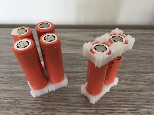 18650 1x1 Batterie Halter Unterstützung modular 3D print model - Mito3D