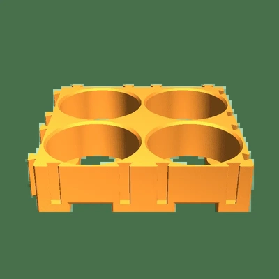 18650 2x2 halter unterstützung modular 3d modelle download realität wolke 3d print model - Mito3D