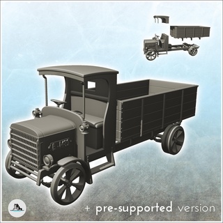 1915 daimler type LKW Terrain ww1 Landschaft historisch Lastwagen 3d print model - Mito3D