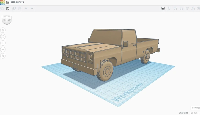 1977 gmc k25 3d models download creality cloud 3d print model - Mito3D