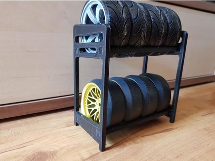1 10 rc tire stand & shock holder Toy Cars 3d print model - Mito3D