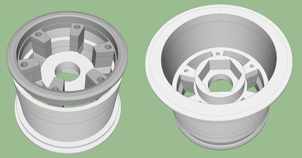 1 10 Rahmen Beadlock Räder 3d print model - Mito3D