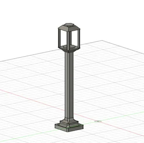 1 18 farola parc parque lámpara 3d modelos descargar crealidad nube 3D print model - Mito3D