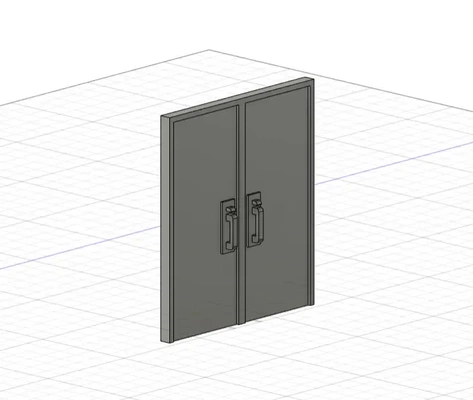 1 18 porte acceso doble puerta 3d modelos descargar crealidad nube 3d print model - Mito3D