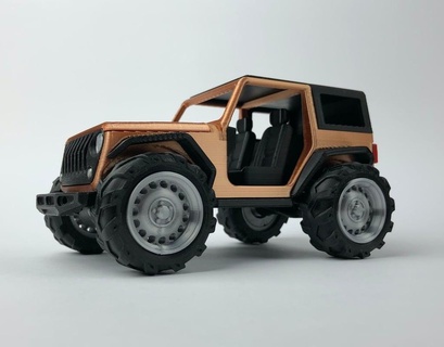 2 door Jeep abnehmbar Hardtop völlig druckbar 3d Modelle download Realität Wolke 3d print model - Mito3D