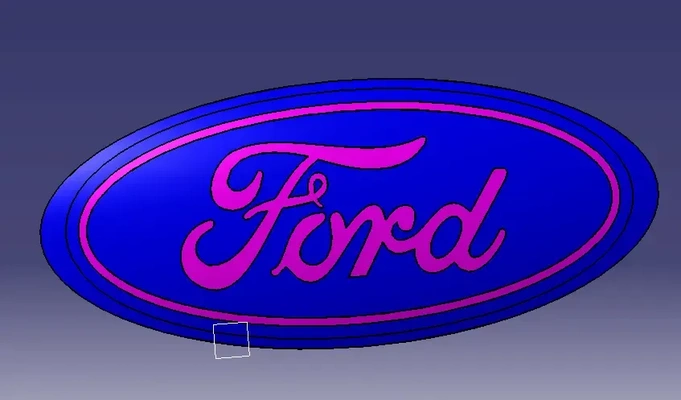 2004 ford ufak tefek logo 3d modeller indir creality bulut 3d print model - Mito3D