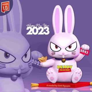 2023 year rabbit Characters 3d print model - Mito3D