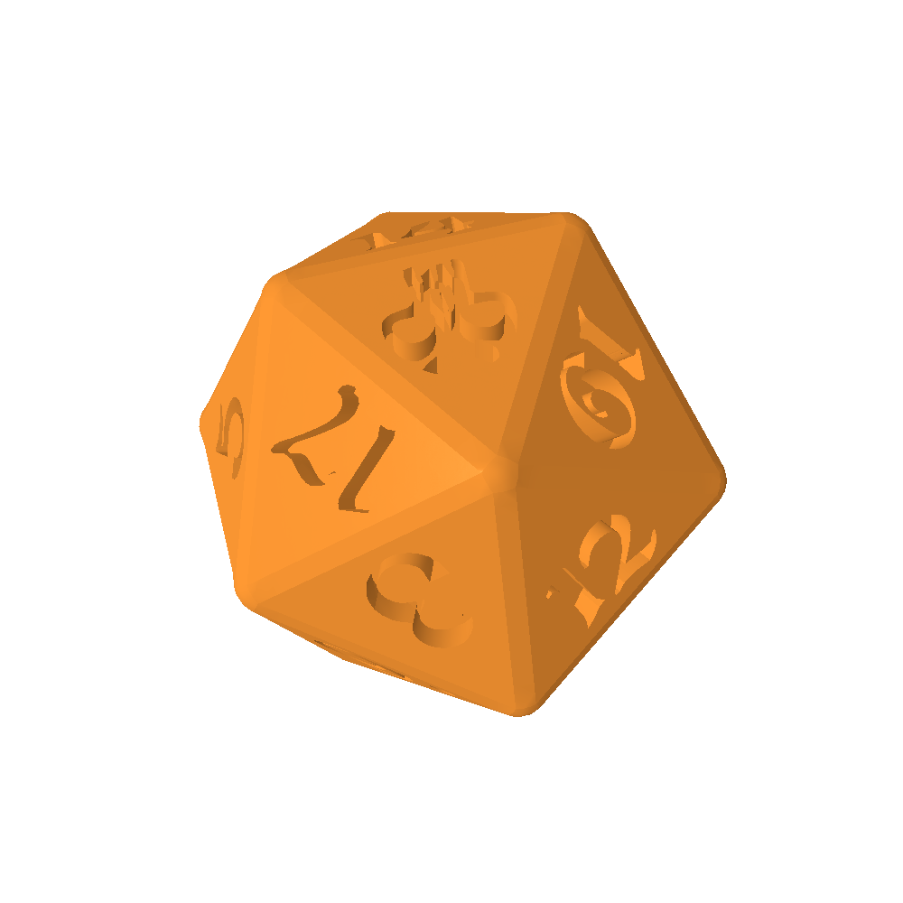 20 sided swamp magic dice Toys & Games 3D print model - Mito3D