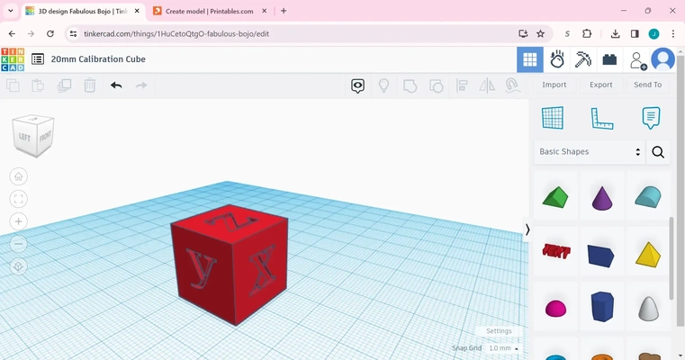 20mm kalibrasyon küp 3d modeller indir creality bulut 3d print model - Mito3D