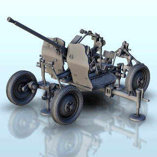 25mm m1940 72-k aa cannon - ww2 terrain diaroma Others 3d print model - Mito3D