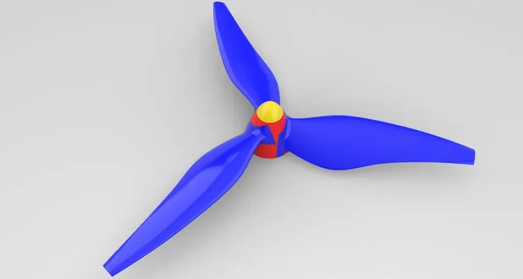 3 blade propeller kegel 3d modelle download realität wolke 3d print model - Mito3D