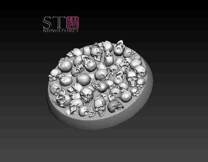 30 - 50 mms skulls tabletop minis base rounded 3d models download creality cloud Dolls & Accessories 3d print model - Mito3D