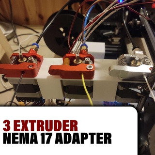 3 extrusora adaptador nema 17 maquinaria equipamento 3d print model - Mito3D