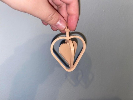 3 corações chaveiro jóias 3d print model - Mito3D