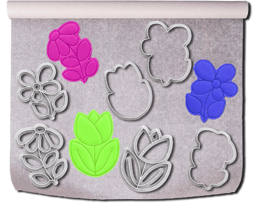 3 models of cutters - flowers mother's day 3d download creality cloud foods 3d print model - Mito3D