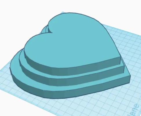 3 empilé cœurs 3d modèles télécharger créalité nuage 3d print model - Mito3D