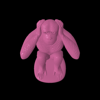 3 sage singes mammifère 3d print model - Mito3D