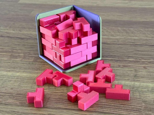 3d cube puzzle modèles télécharger créalité nuage puzzles brain teasers 3d print model - Mito3D