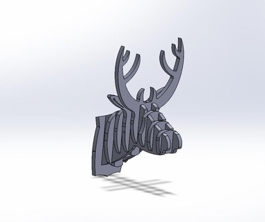 3d ciervo rompecabezas animales 3d print model - Mito3D