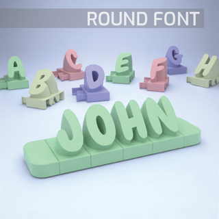 3d letters - font Home Decor 3d print model - Mito3D