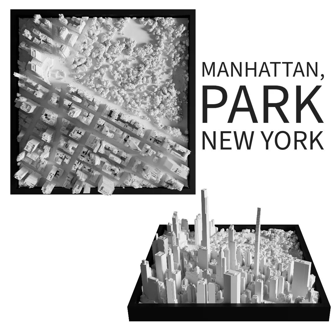 3d model of park manhattan york models download creality cloud home decor 3D print model - Mito3D