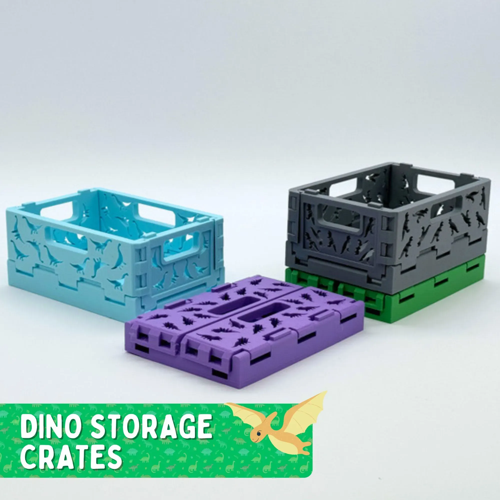 3d imprimible dinosaurio cajas 4 variaciones modelos descargar crealidad nube 3D print model - Mito3D