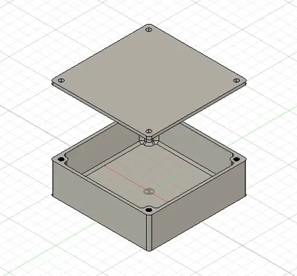 3d impreso caja tapa 100x100x30 mm modelos descargar crealidad nube 3d print model - Mito3D