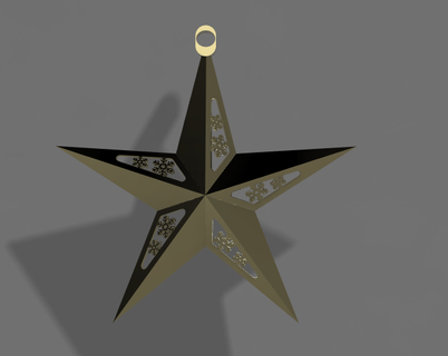 3d star christmas ornament xmas Home Decor 3d print model - Mito3D