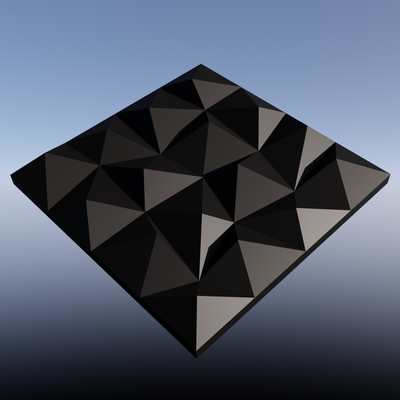 3d pared panel lowpoly triangulos modelos descargar crealidad nube mueble 3d print model - Mito3D